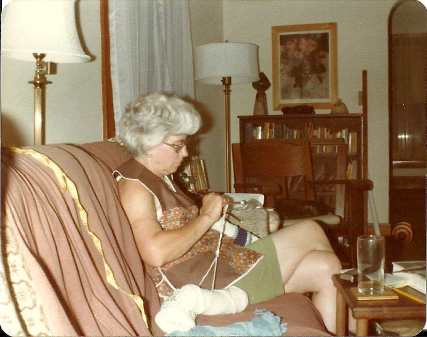 Jane knitting