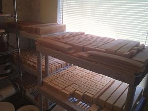 300x225 Curing, in Subject: Making soap with Milk, Essential Oils, & other Natural ingredients, by Tom Kuettner, for OkraParadiseFarms.com, 14 January 2015