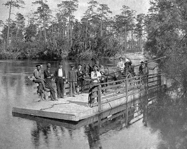 [Irvine's Ferry, Suwannee River, Luraville, FL c. 1881-1882 --Florida Memory]
