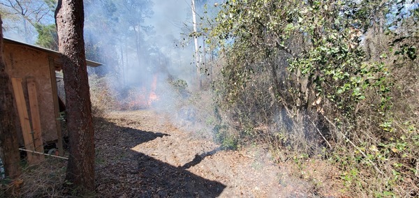 Want burn around the corn crib, not on it