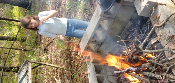 Margaret cooking beautyberries R