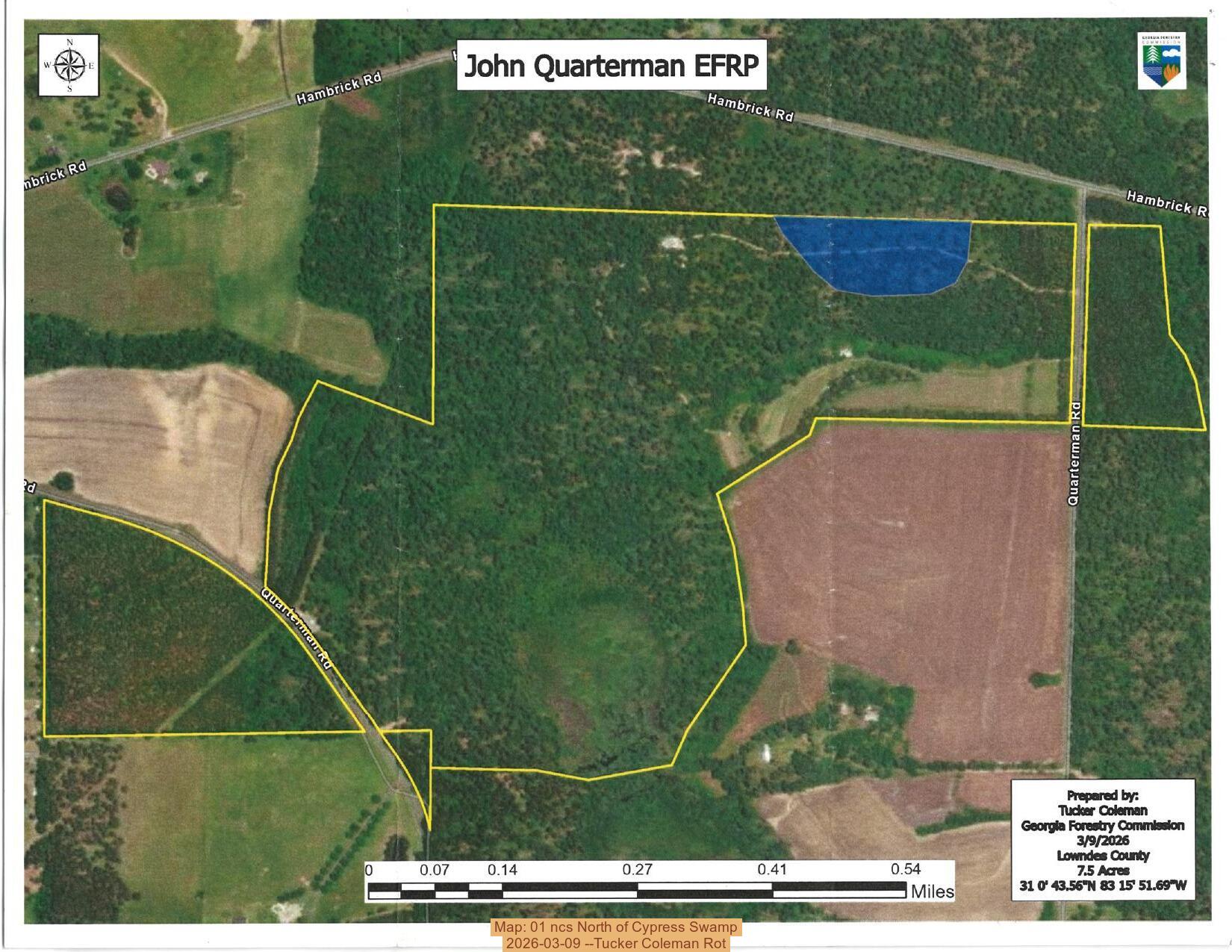 Map: 01 ncs North of Cypress Swamp 2026-03-09 --Tucker Coleman Rot