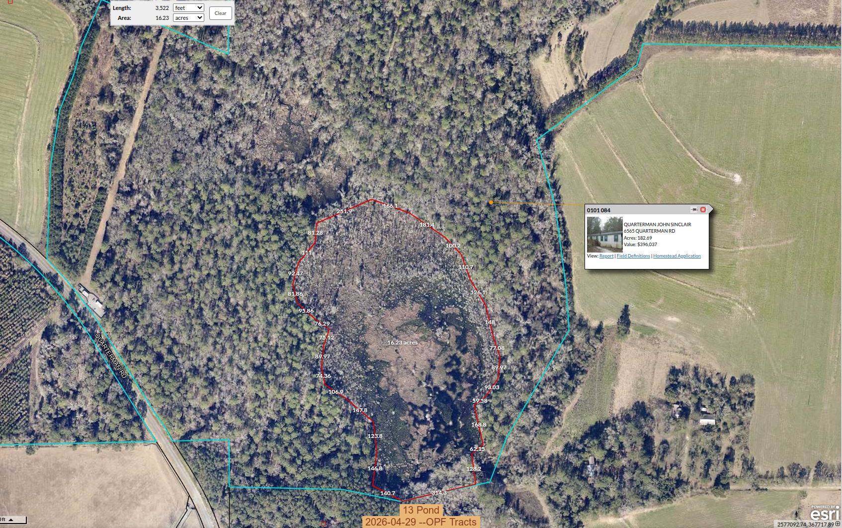 13 Pond, 2026-04-29 --OPF Tracts