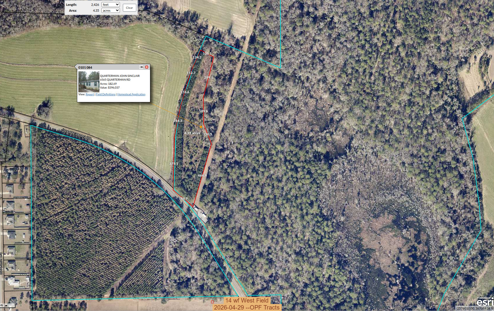 14 wf West Field, 2026-04-29 --OPF Tracts
