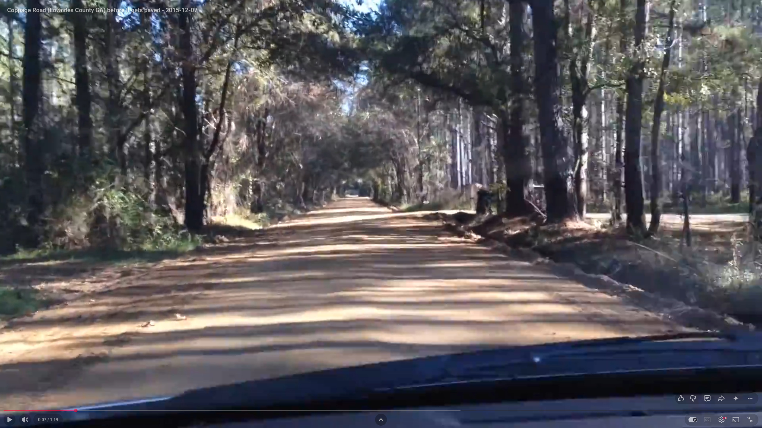 Before paving Coppage Road, 2015-12-07 --jsq for CRSG