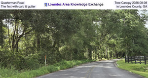 [Quarterman Road Tree Canopy 2026-08-08, The first with curb & gutter in Lowndes County, GA]